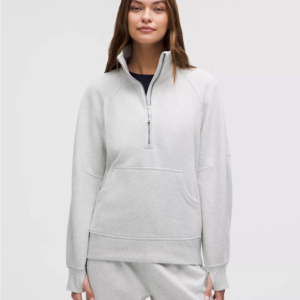 Women's Gray Half-Zip Sweatshirt